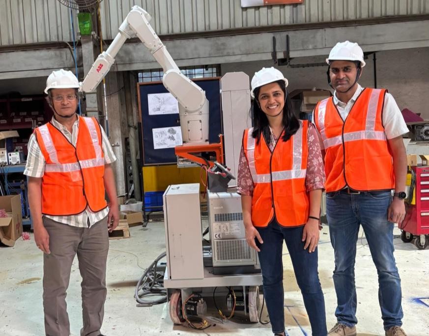 Akila Jayaraman, Ashwin Nagarajan and Brahmayya Akella on site with Q-Mason